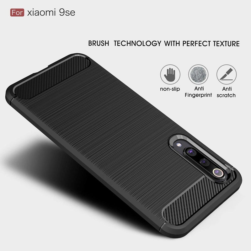 CruzerLite Case Compatible with Xiaomi Mi 9 SE Case, Carbon Fiber Shock Absorption Slim Case for Xiaomi Mi 9 SE ((Black) - Image 4
